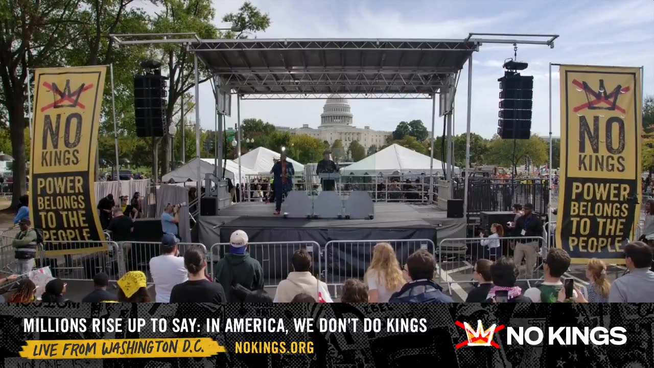 BREAKING: Senator Chris Murphy SPITS FIRE at the huge NO KINGS rally in DC