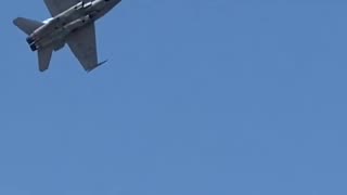 Spanish Air Force EF-18 Hornet nearly crashed during show