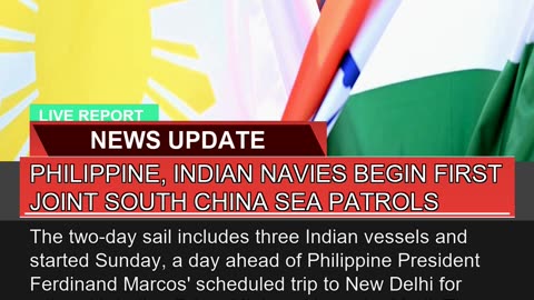 Philippine Indian Navies Begin First Joint South