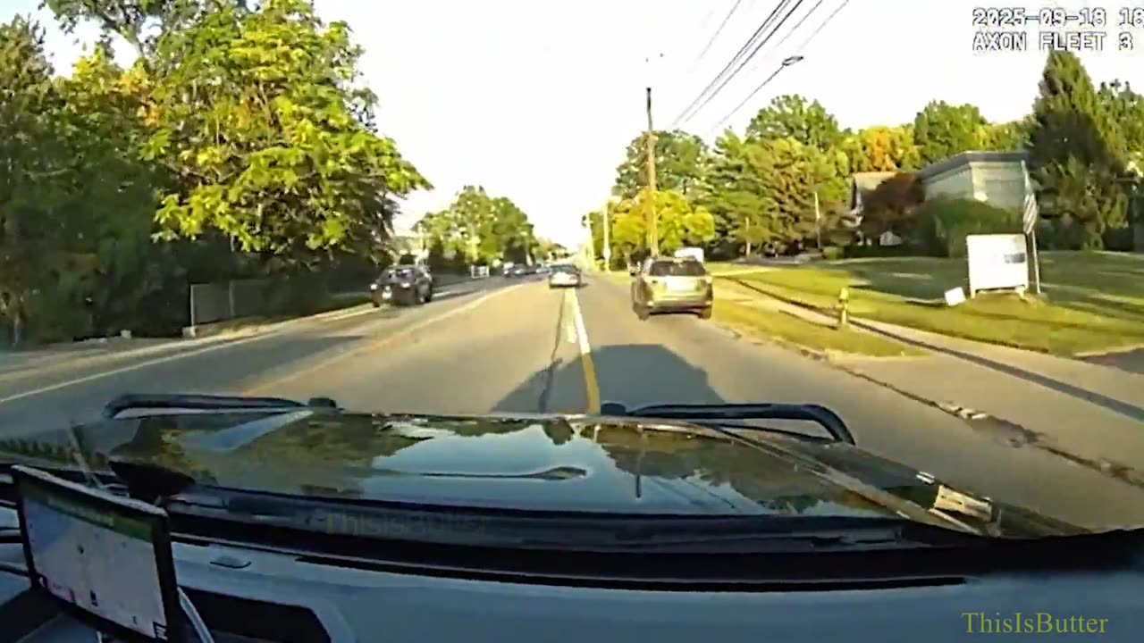 Dashcam shows wanted fugitive crashing into innocent driver during pursuit