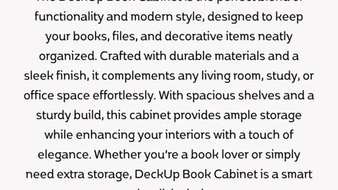 DeckUp Book Cabinet – Stylish Storage for Your Books & Home Décor