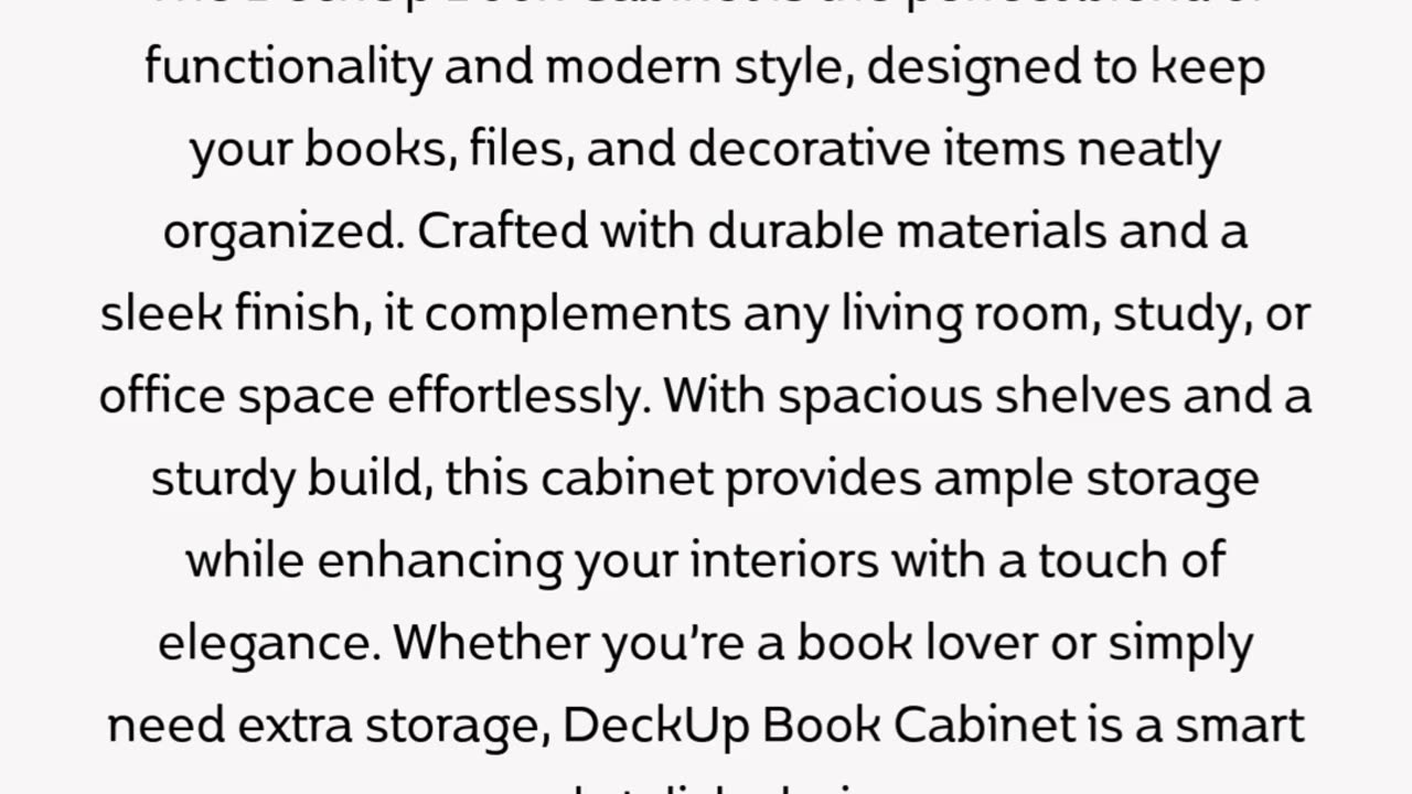 DeckUp Book Cabinet – Stylish Storage for Your Books & Home Décor