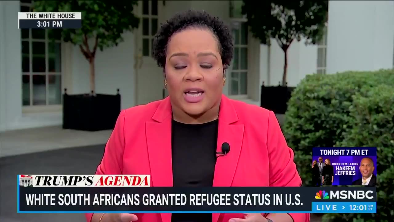 MSNBCs Yamiche Alcindor Whines After 59 White Refugees Waving American Flags Arrive in US