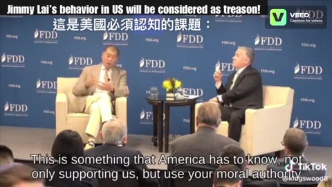 Jimmy Lai told the audience that US has nuclear weapons to finish China in a minute