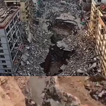 🚨Devastating image after strong earthquake struck in Central Myanmar 🇲🇲