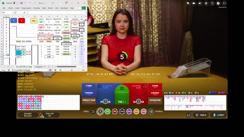 Baccarat - 20 units won in 26 minutes with 63.6% hit rate and 2 unit drawdown