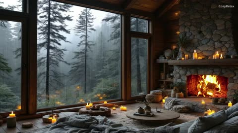 Whispers of Wood and Calm: A Relaxing Fireside Ambience