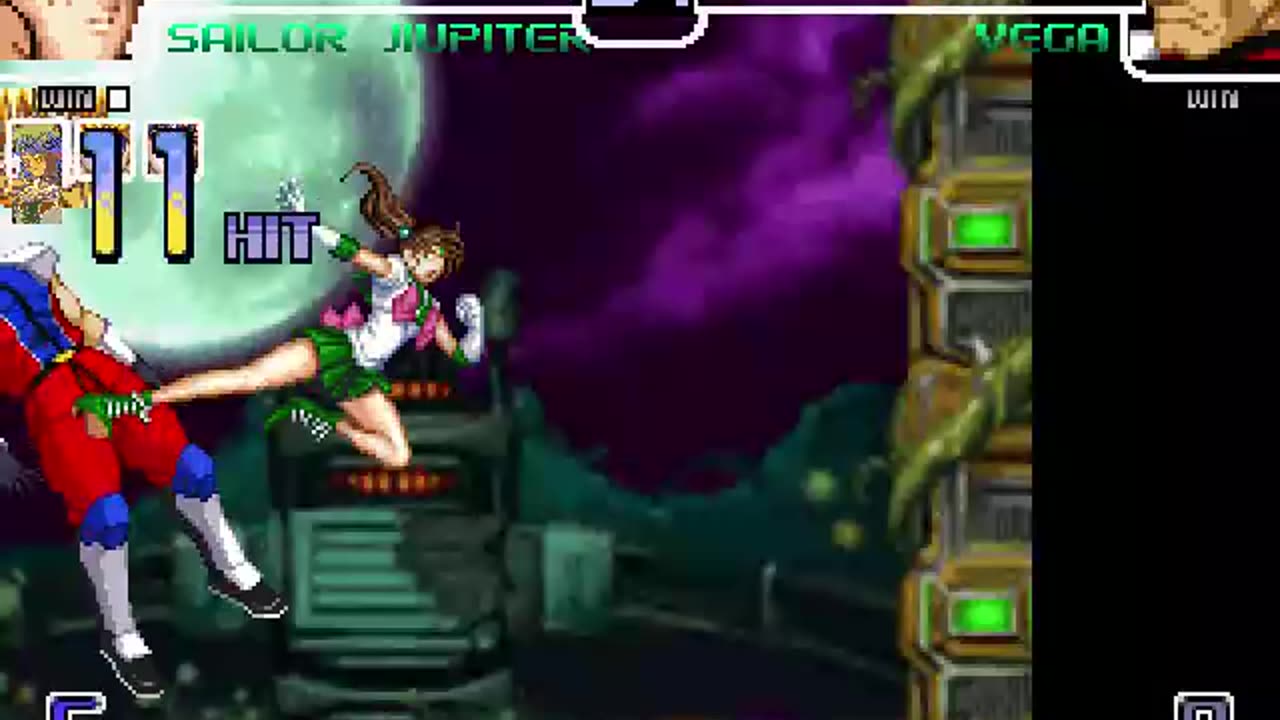 Sailor Moon, Sailor Mars, Sailor Venus, and Sailor Jupiter (Me) Vs Shin Bison