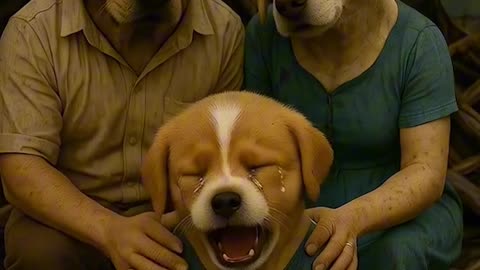 Poor puppy's family house collapsed during a storm🏡 #short