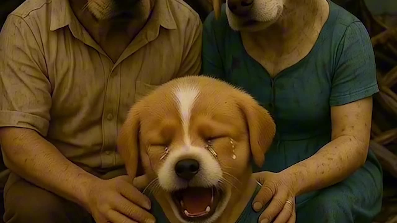 Poor puppy's family house collapsed during a storm🏡 #short