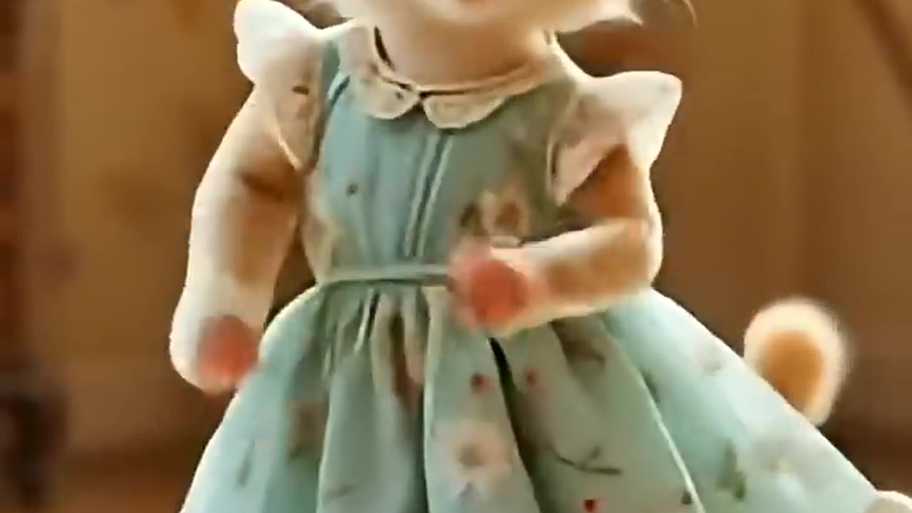 The cat is dancing