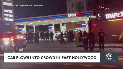 Car plows into crowd in East Hollywood