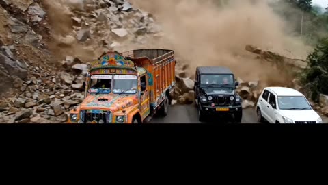 Again landslide 😱 caught on camera