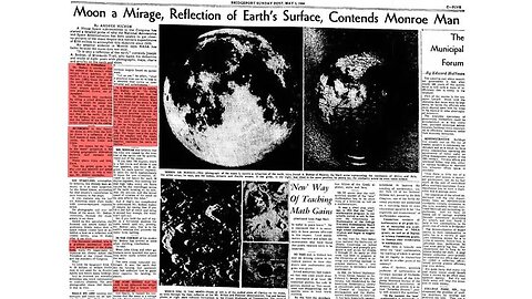 THE MOON IS A MIRAGE AND REFLECTION OF EARTH'S SURFACE 📰 BRIDGEPORT SUNDAY POST, MAY 3, 1964