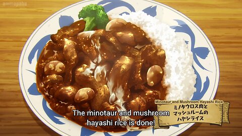minotaur and mushroom hayashi rice | Campfire Cooking in Another World with My Absurd Skill Season 2