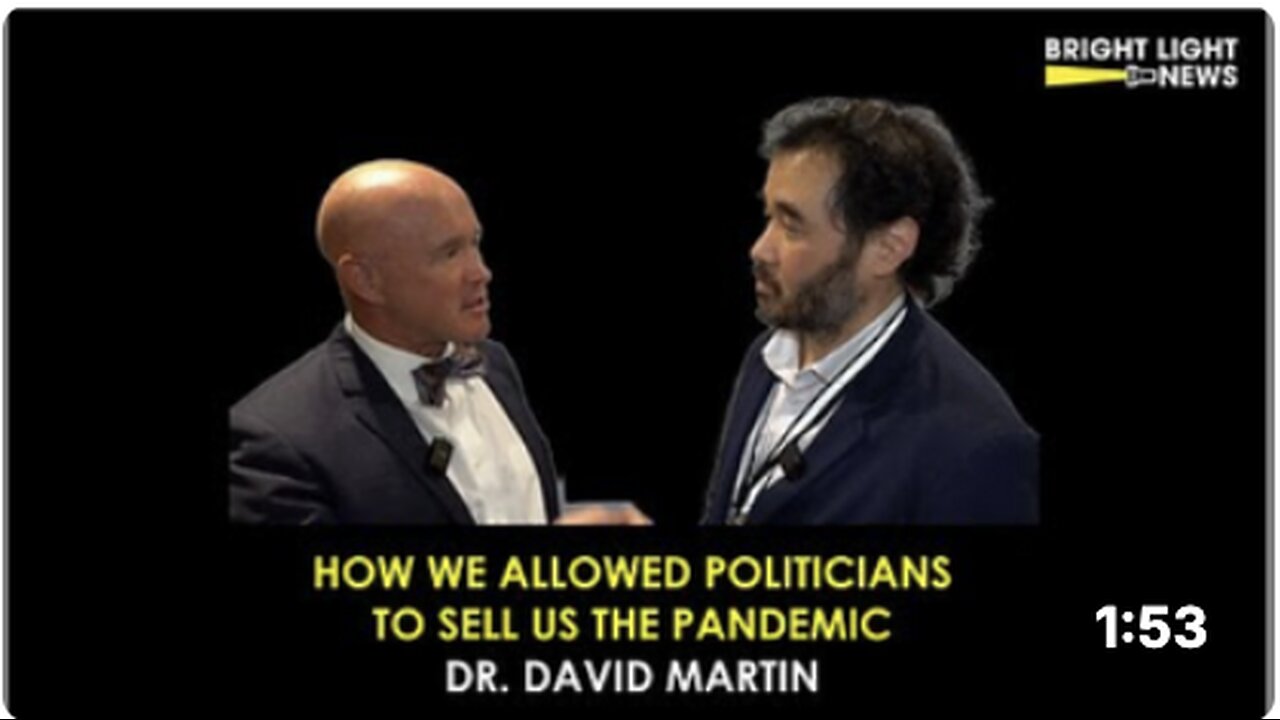 How We Allowed Politicians to Sell Us The Pandemic -Dr. David Martin | Brussels, Belgium