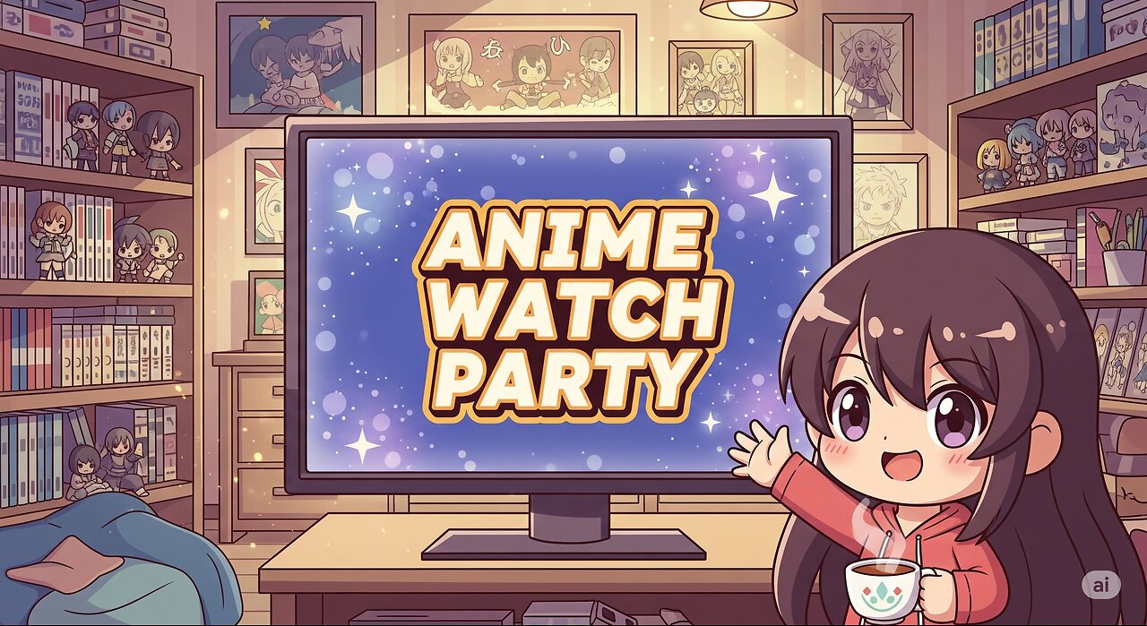 Anime Watch Party 🎥 | Cozy Vibes, Chibi Fun & Lo-Fi Music 🎶