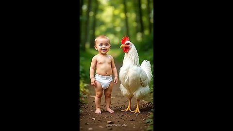baby and chick dance