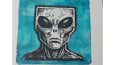 Alien Gel Prints: 2 Mono Prints Using Acrylic and Laser Transfers