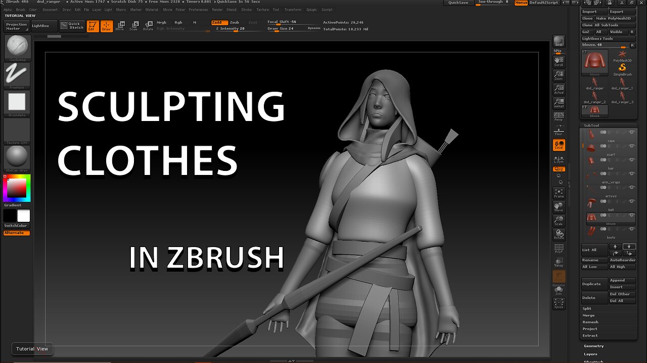 Sculpting Clothes in ZBrush