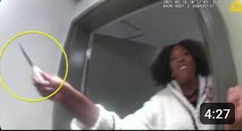 Mentally Ill Black Woman Slashes Police With a Butcher Knife..Expected Result