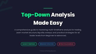 The Complete Guide to Top-Down Analysis for Traders: Beginner to Pro (Liquidity, OrderBlocks & More)