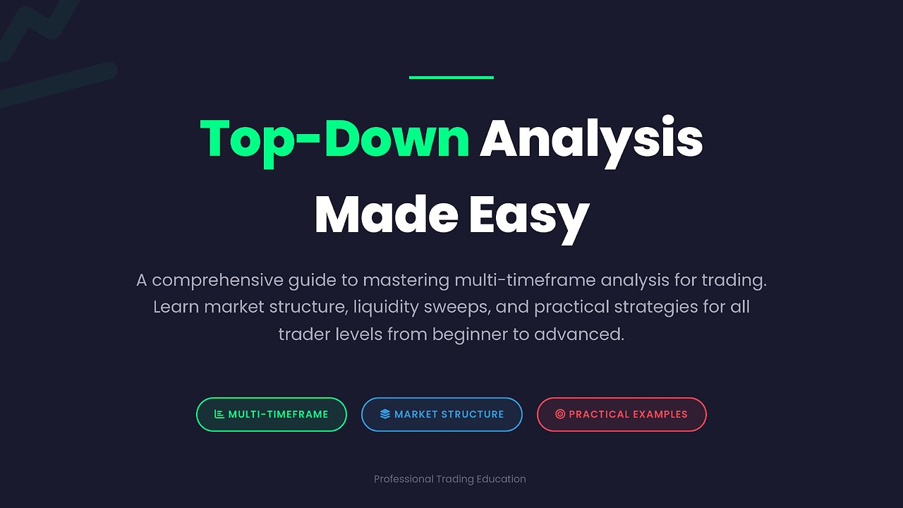 The Complete Guide to Top-Down Analysis for Traders: Beginner to Pro (Liquidity, OrderBlocks & More)