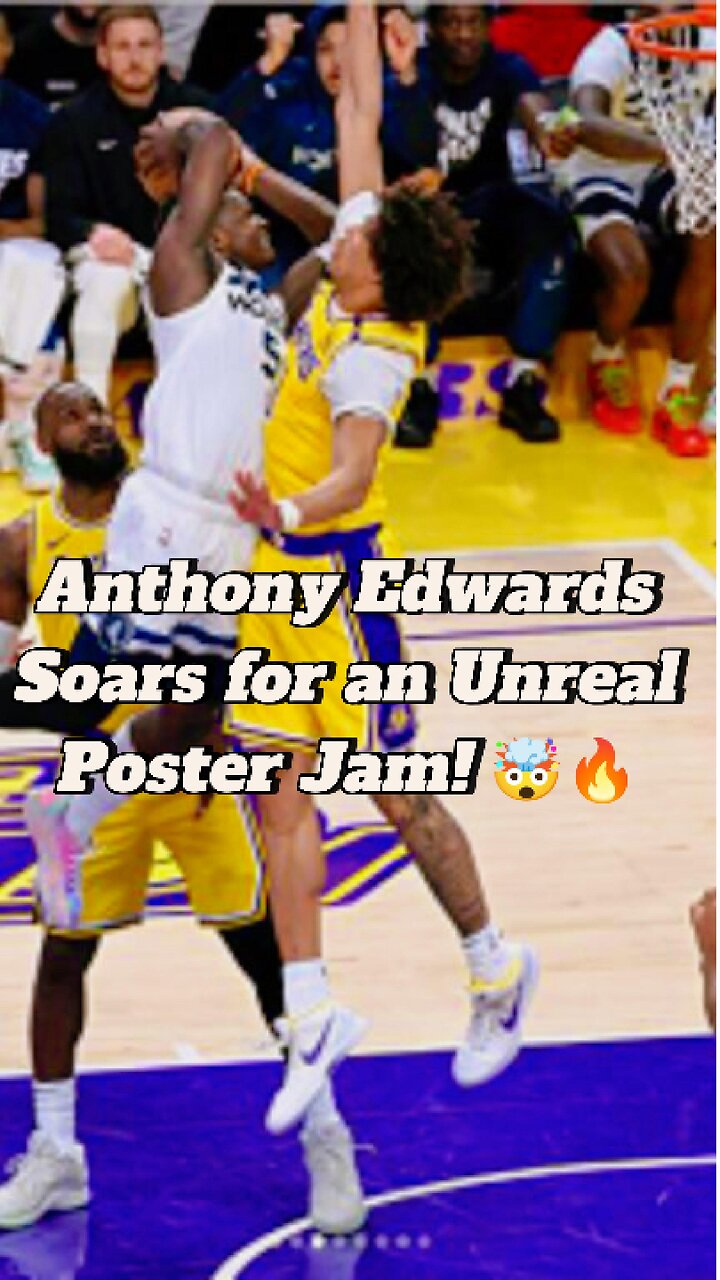 Anthony Edwards Soars for an Unreal Poster Jam! 🤯🔥