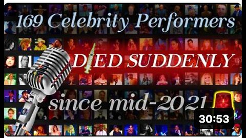 "Sudden Deaths Among Celebrity Stage Performers: 169 Lost in 3 Years"
