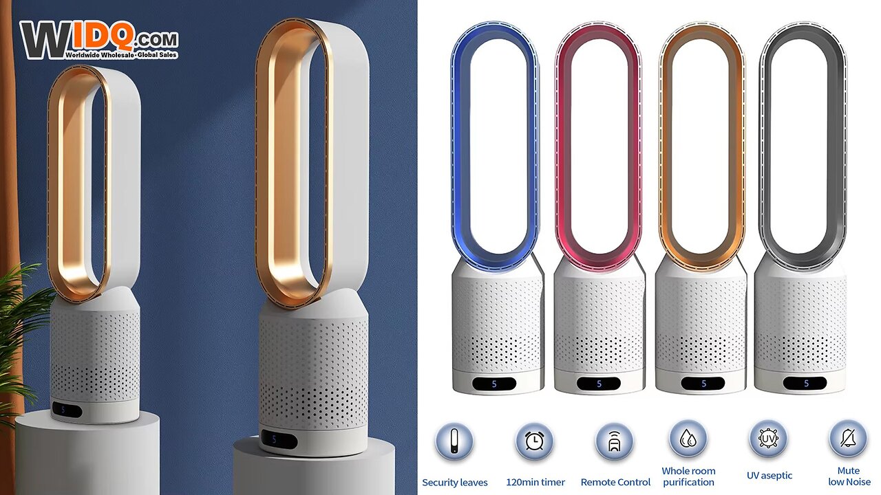 🌬️✨ Bladeless Fan | Smart Air Purifier Fan Combo 💨