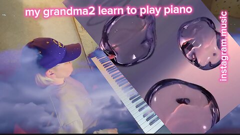 My grandma 2 started learning to play the synthesizer!