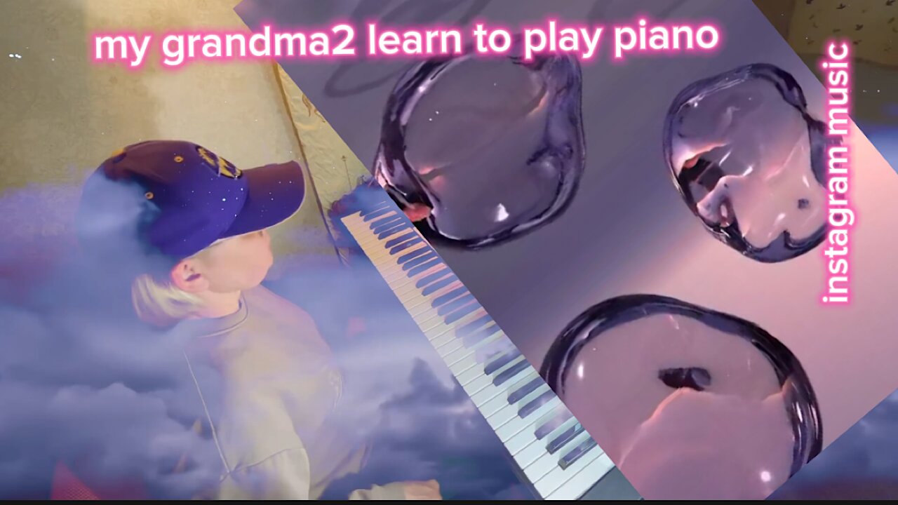 My grandma 2 started learning to play the synthesizer!