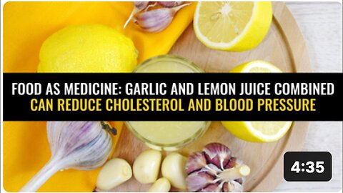 "Garlic and Lemon Juice Combination: A Natural Remedy for Cholesterol and Blood Pressure"