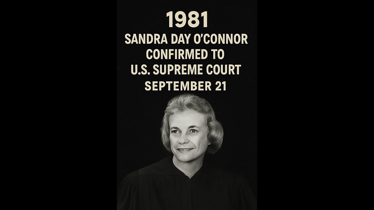 ⚖️ Sandra Day O’Connor Confirmed — Supreme Court History (1981)