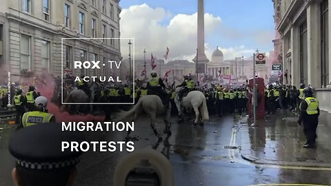 ROX• TV | Right-Wing Anti-Immigrant protesters and opposing Anti-Racism demonstrators stage rival ra