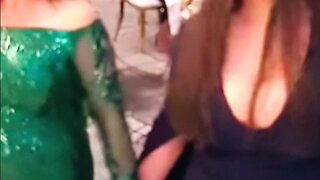Bounce a thon in a black dress