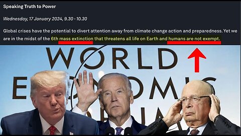 "Unveiling WEF's 2024 Davos Itinerary: A Bold Plan to Counter Mass Extinction"