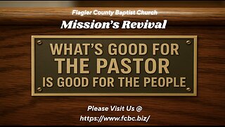 What's Good for the Pastor is Good for the People, Dr Scott Caudill..
