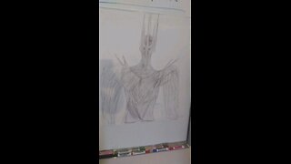 sauron sketch my teacher liked and put it in the wall