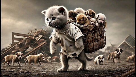 Millions are Crying😿as This Kitten Builds a Home for Abandoned Puppies🐕