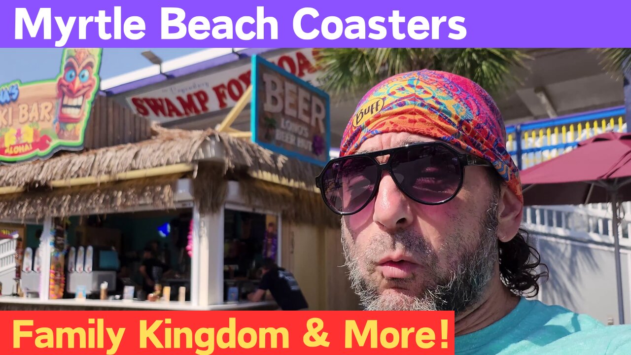 The LEGENDARY Swamp Fox Coaster at Family Kingdom and MORE in Myrtle Beach, Epic Road Trip EP01