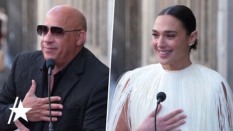 Vin Diesel TEARS UP Honoring Gal Gadot In Walk Of Fame Speech