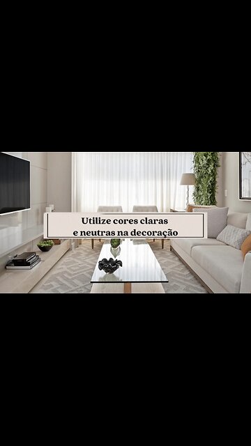 Dica de Decoração: Cores Claras para Salas Pequenas e Aconchegantes #sala #decoracao #cores