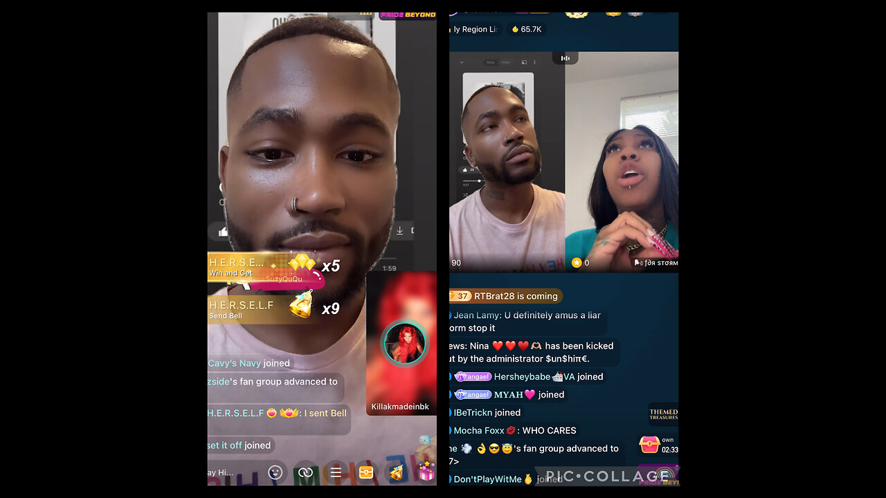 STORM GAGS WHEN VINCE ALLEGED NEW GF JOINS CHARLI’S LIVE! BIGO LIVE