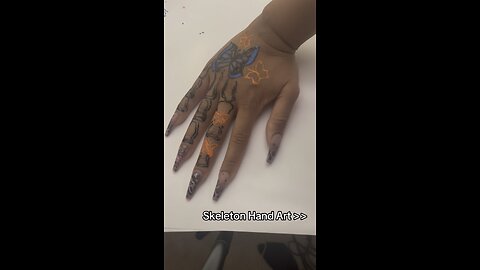 Skeleton Hand Art by Sara Jilani