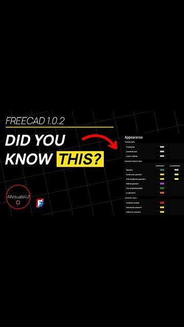 🚨 Easy HACK - FreeCAD Colors - FreeCAD Settings - FreeCAD Change Color Of Part | #Shorts