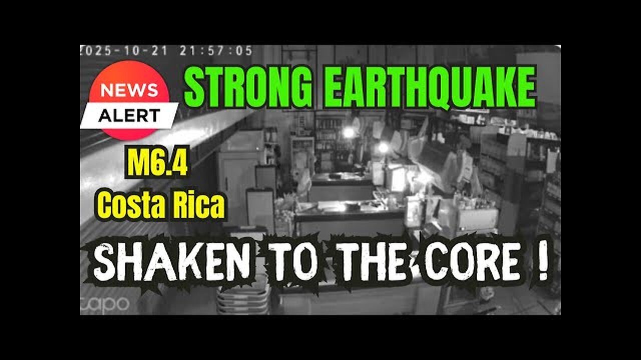 BREAKING: LONG and STRONG ! M6.4 Earthquake spreads Fear in San Jose in Costa Rica !