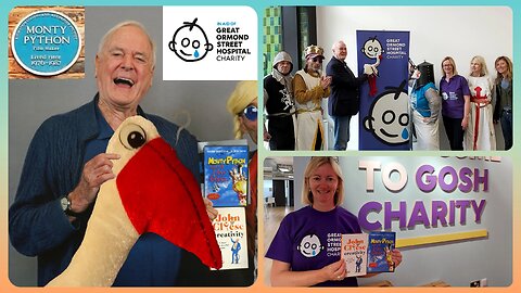 JOHN CLEESE ⭐️ donates a signed Goose 🦢 hat to Great Ormond St Hospital Children's Charity 30/5/23
