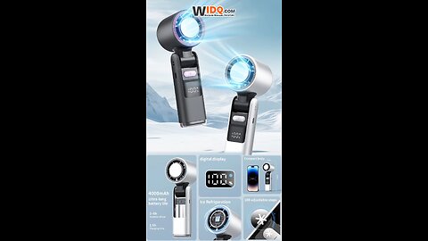 ❄️ Portable Ice Fan – 100 Speeds, Ice-Ceramic Cooling & All-Day Chill! 🌬️