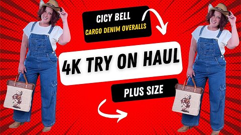 #plussize Try-On Haul: Cicy Bell Cargo Denim Overalls Styled in a Fun Western #amazonfashion Look